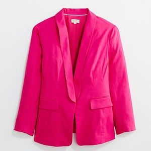 Loft Hot Pink Shawl Collar Blazer